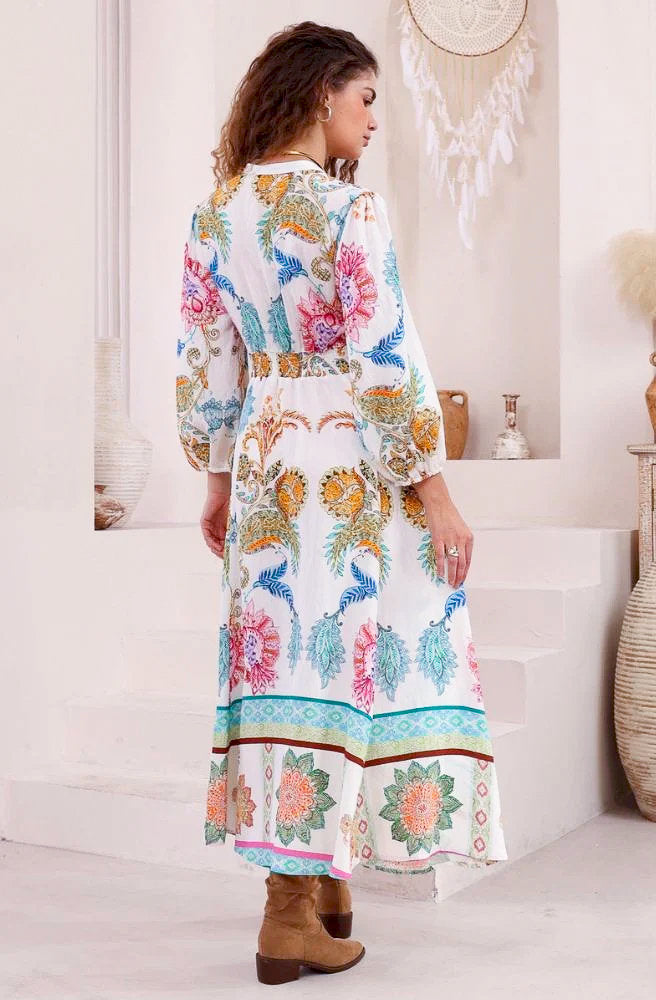 Calipso Bloom Long Sleeve Maxi Dress