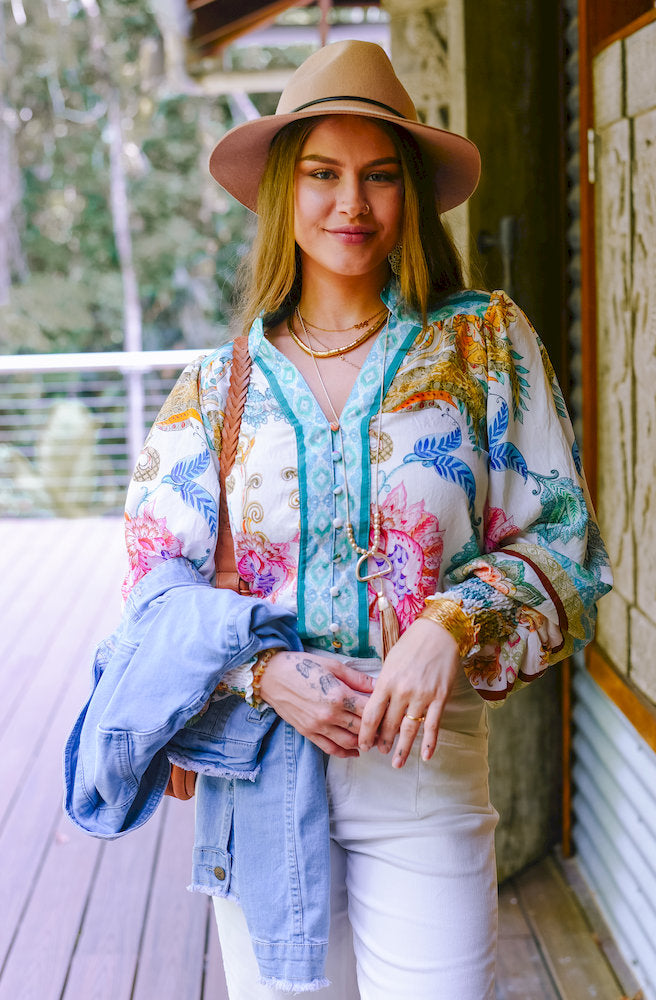 Calipso Bloom Long Sleeve Top
