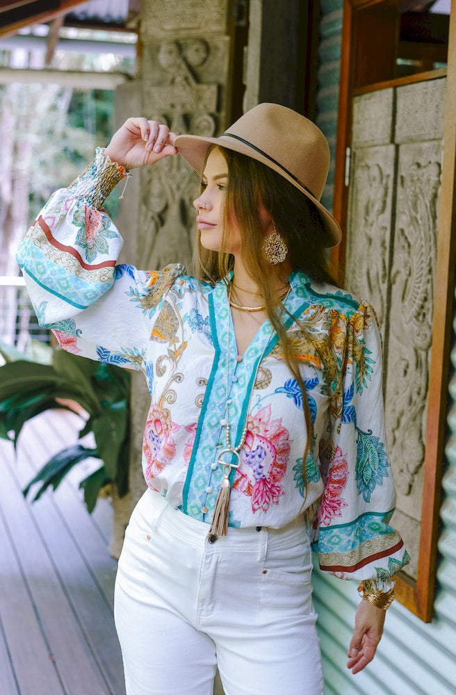 Calipso Bloom Long Sleeve Top