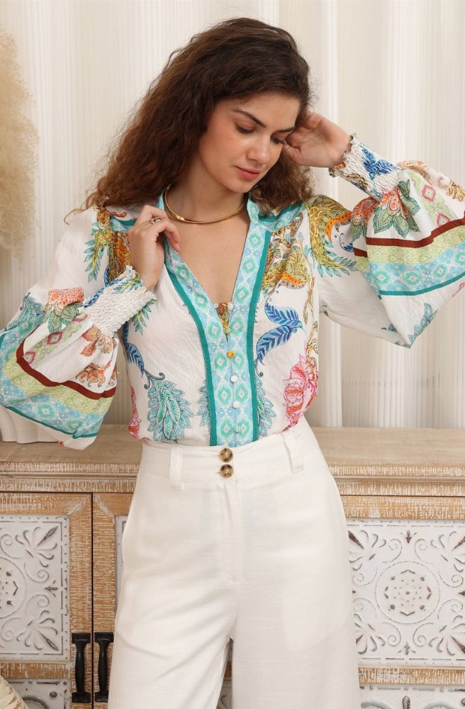 Calipso Bloom Long Sleeve Top