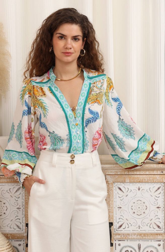 Calipso Bloom Long Sleeve Top