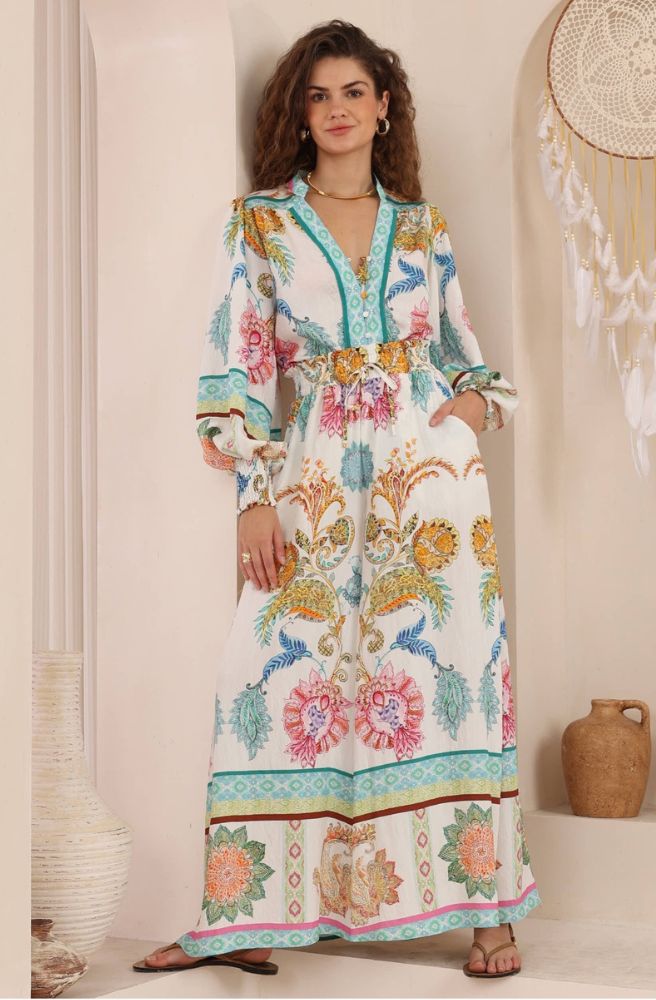 Calipso Bloom Long Sleeve Top