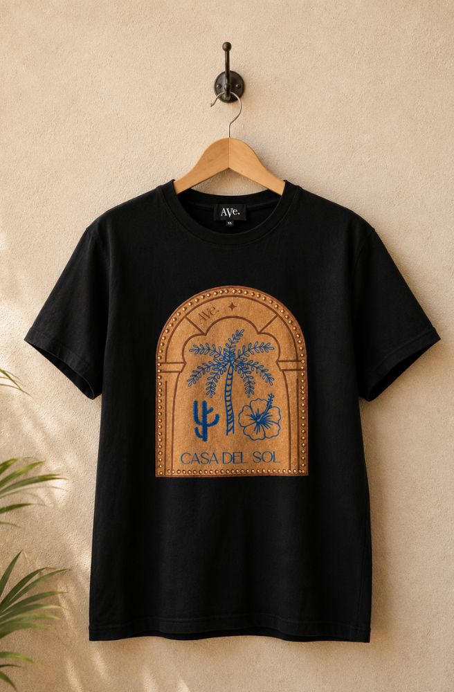 Casa Del Sol Tee Black Actual Photo