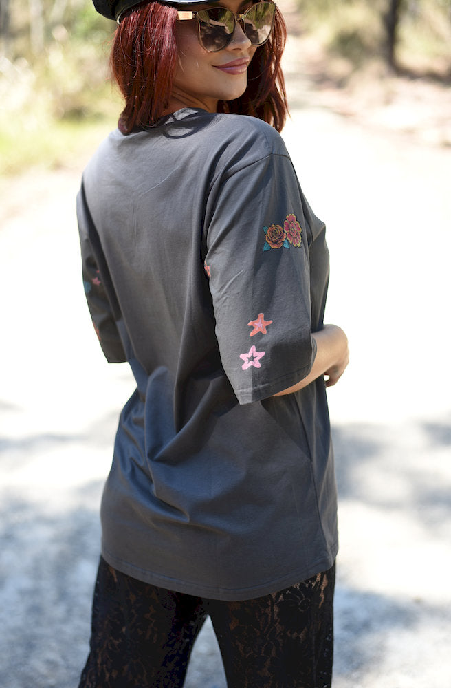 Charcoal Hail Mary Tee