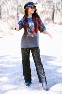 Midnight Lace Asym Lace Pants