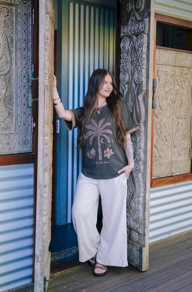 Charcoal Palm Tee