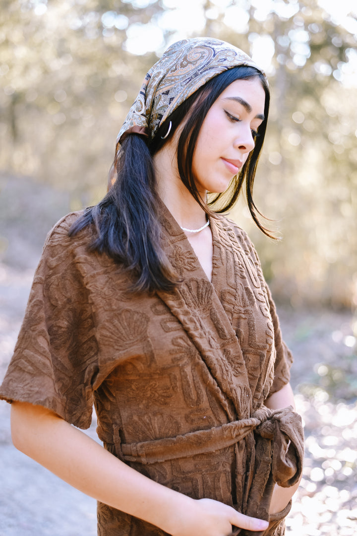 Cocoa Cloud Towelling Robe