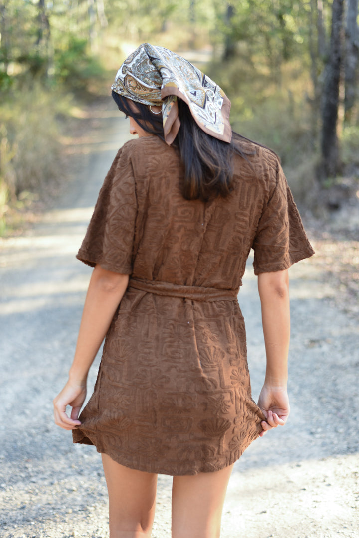 Cocoa Cloud Towelling Robe