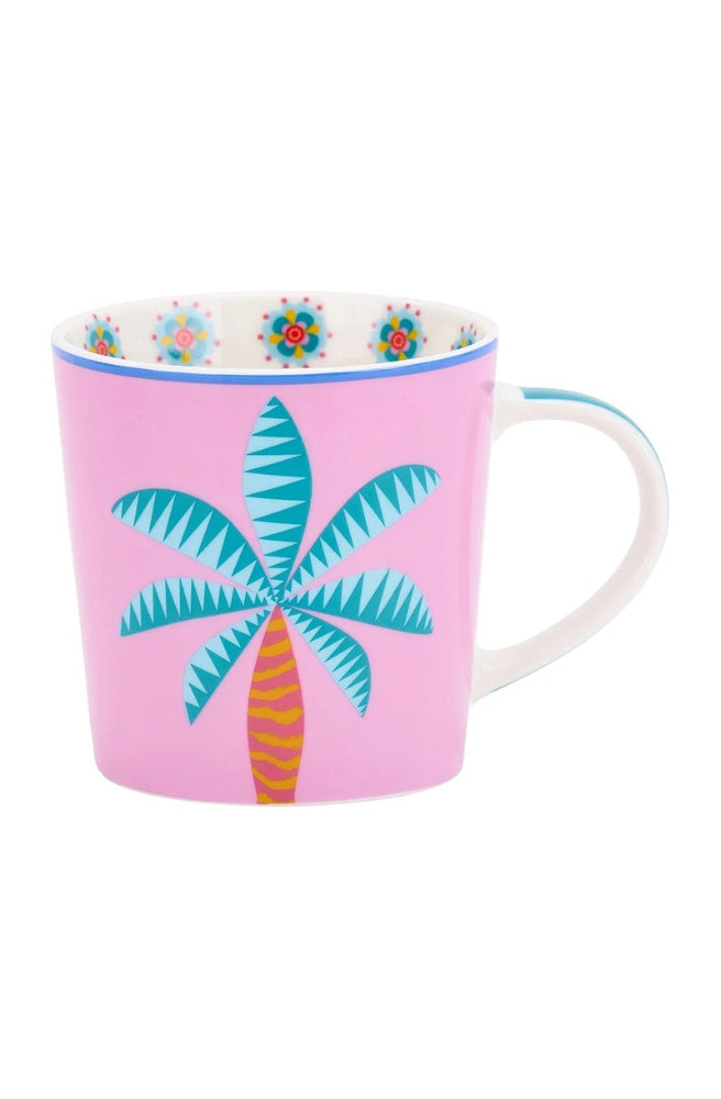 Coffee Mug – Fiesta Palm featuring a colourful palm tree design.