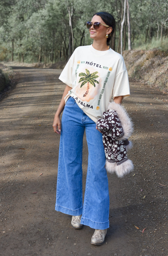Cream La Palma Tee