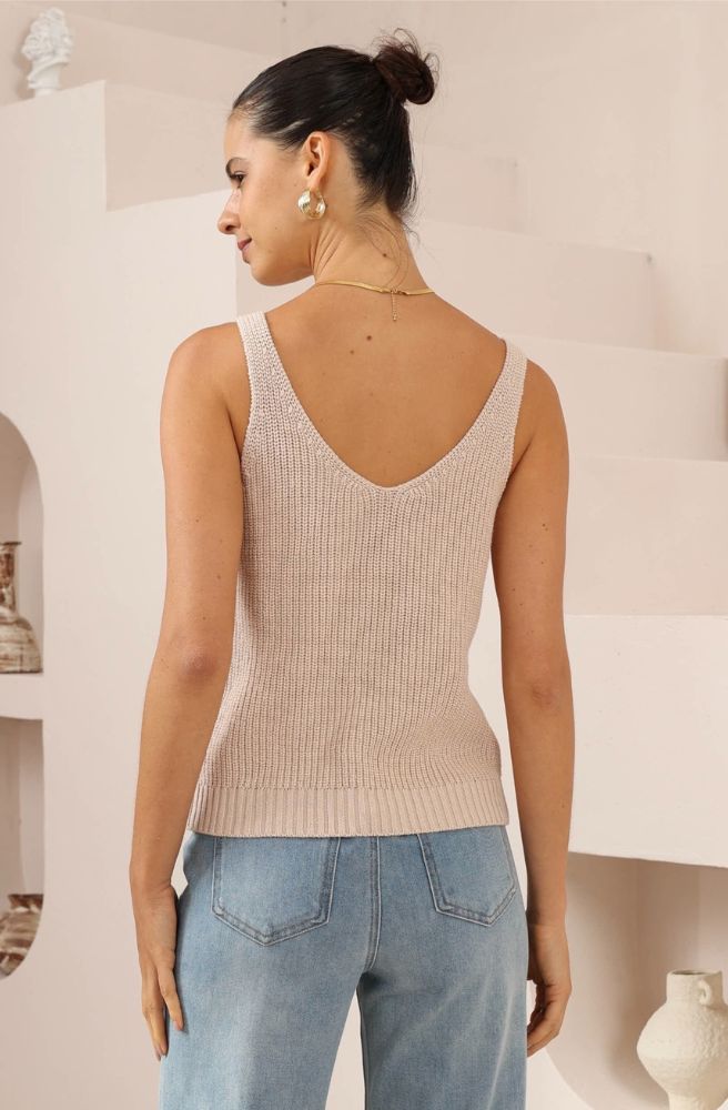 Cream Sands Knit Cami