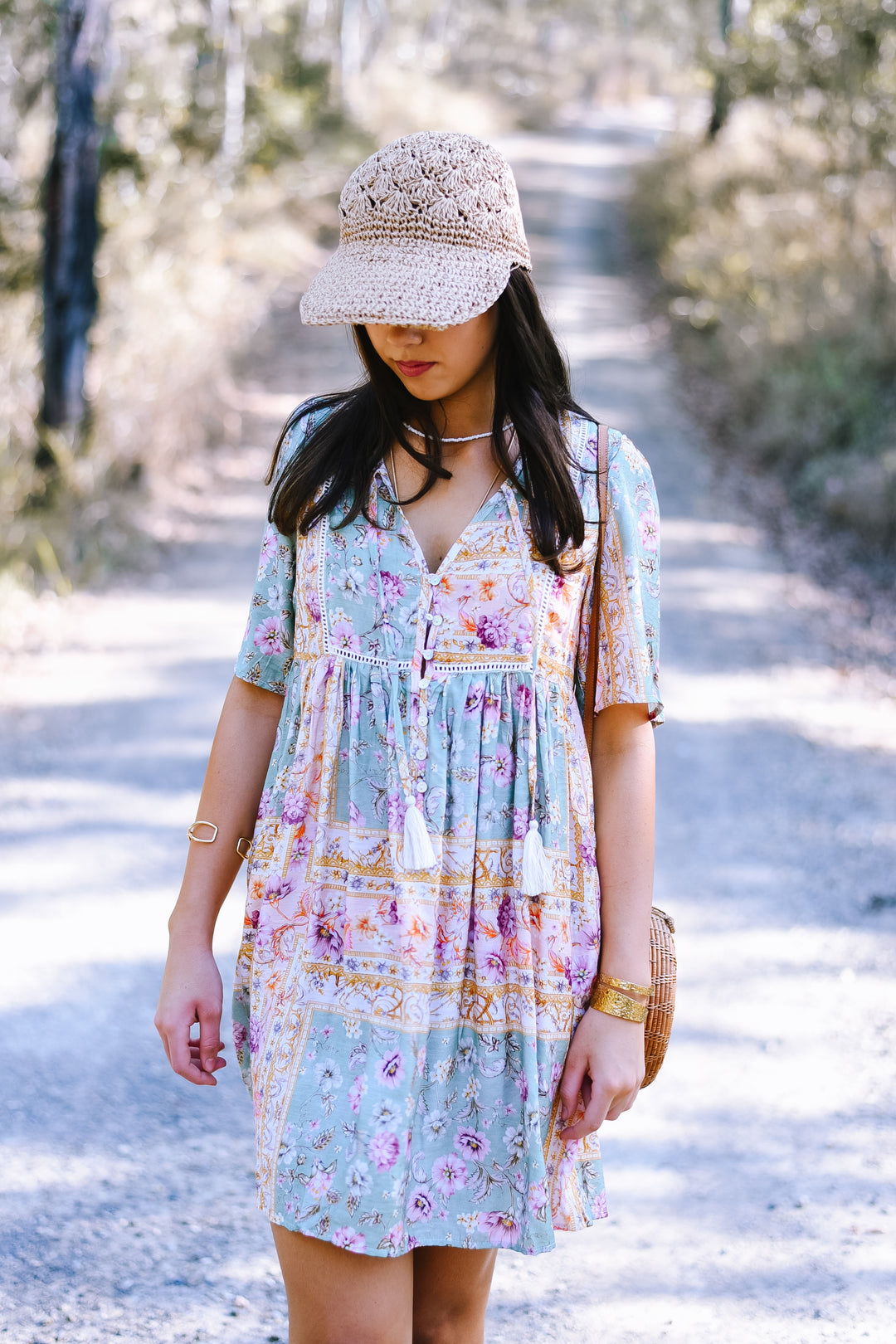 Pastel Mosaic Mini Dress