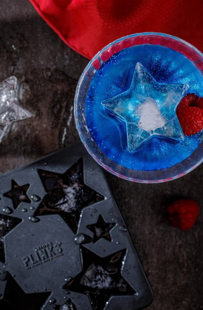 DrinksPlinks Super Stars Black novelty ice mould for drinks and celebrations