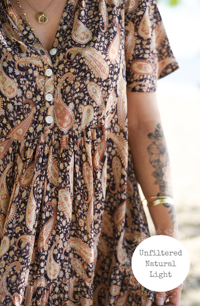 Dusk Paisley Cherry Mini Dress