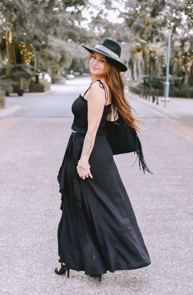 Ebony Nymph Wrap Skirt