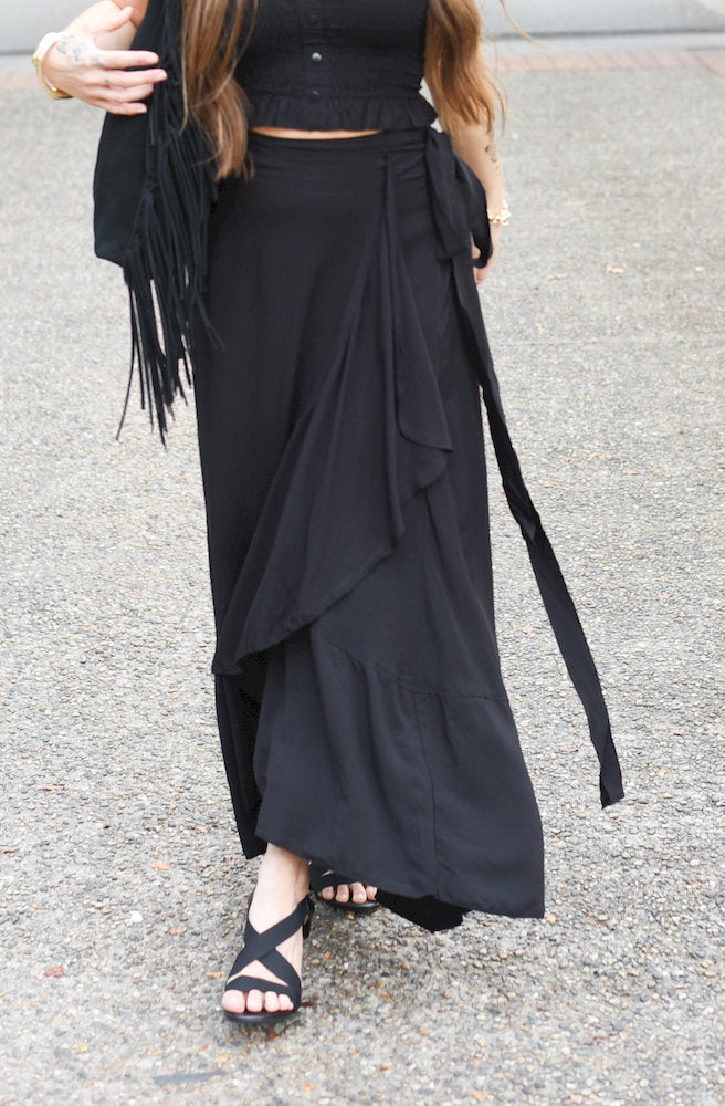 Ebony Nymph Wrap Skirt