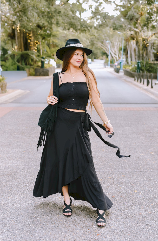 Ebony Nymph Wrap Skirt