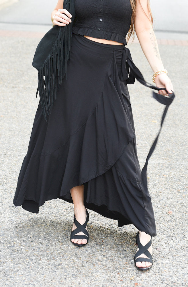 Ebony Nymph Wrap Skirt