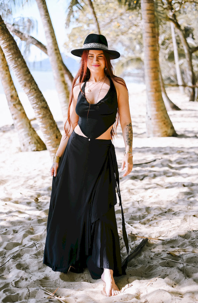 Ebony Nymph Wrap Skirt