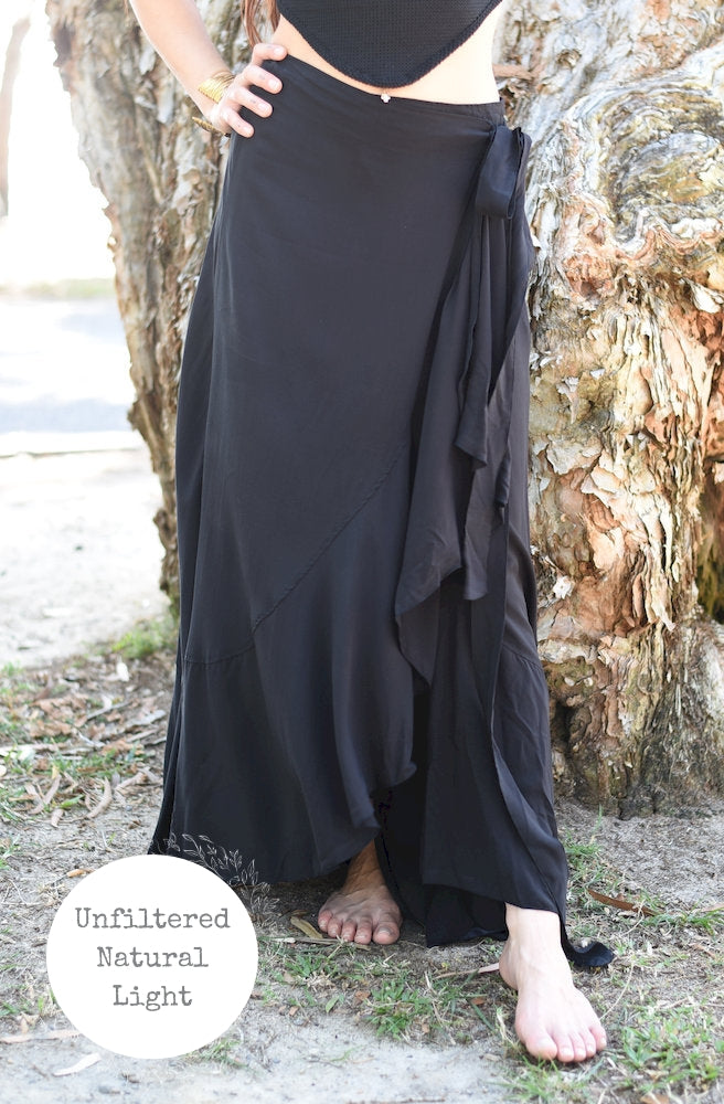 Ebony Nymph Wrap Skirt