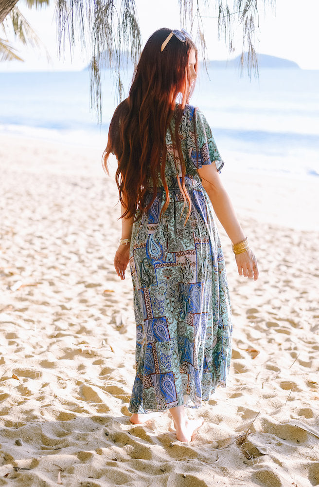 Forest Patch Mirage Wrap Dress