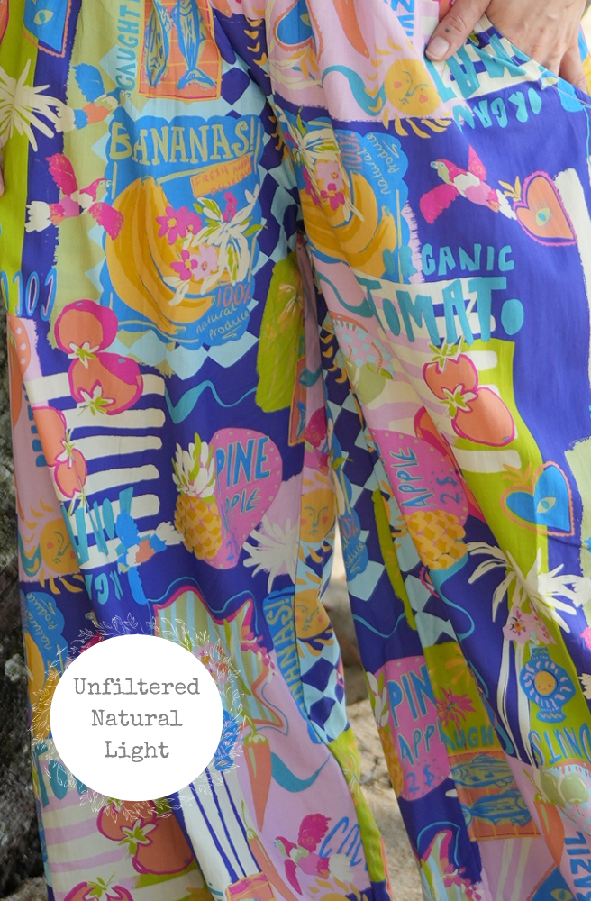Funky Pineapple Queen Pants unfiltered natural light