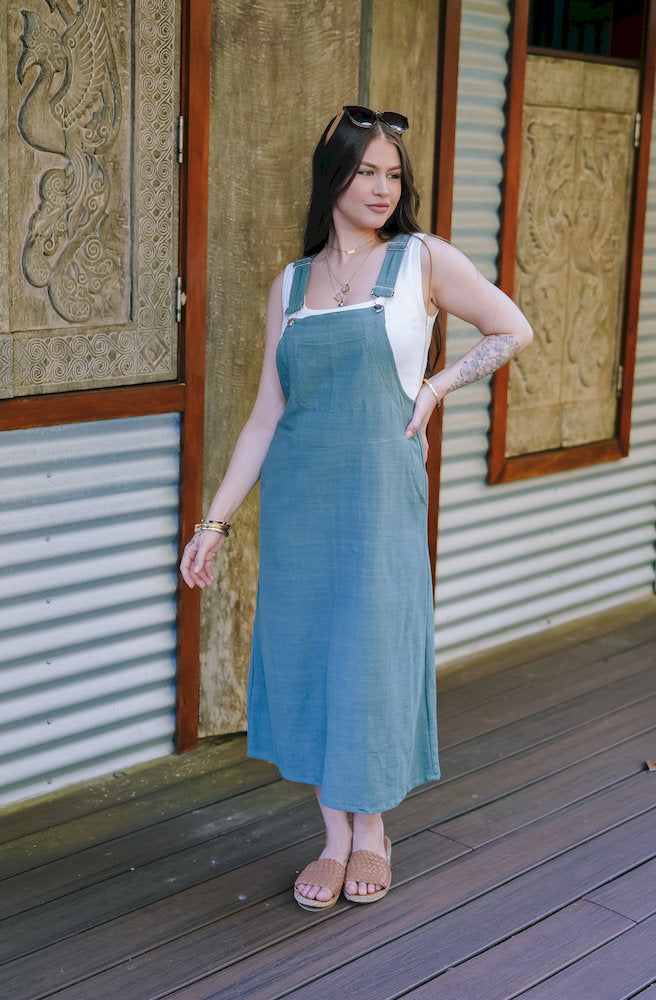 Gypsy Thread 3/4 Pinafore Green