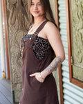 Gypsy Thread Pinafore Short Coffee