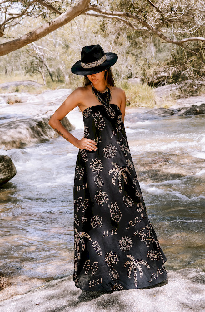 Island Dreamer Maxi Dress Black