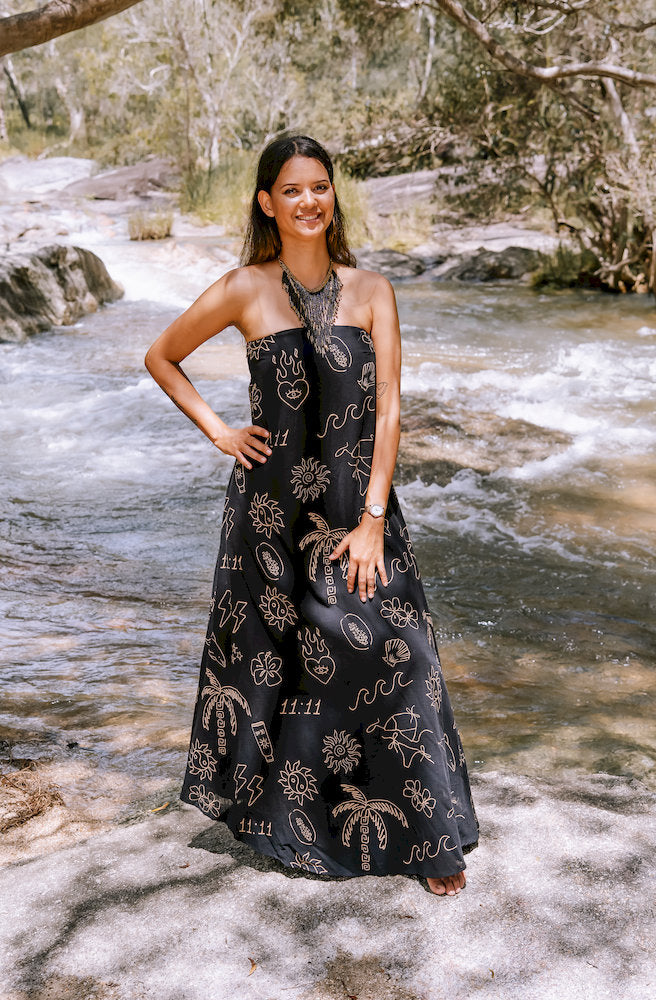 Island Dreamer Maxi Dress Black