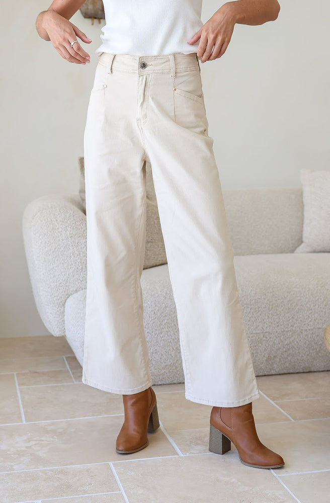 Ivory Coast Denim Jeans ivory stretch denim detail