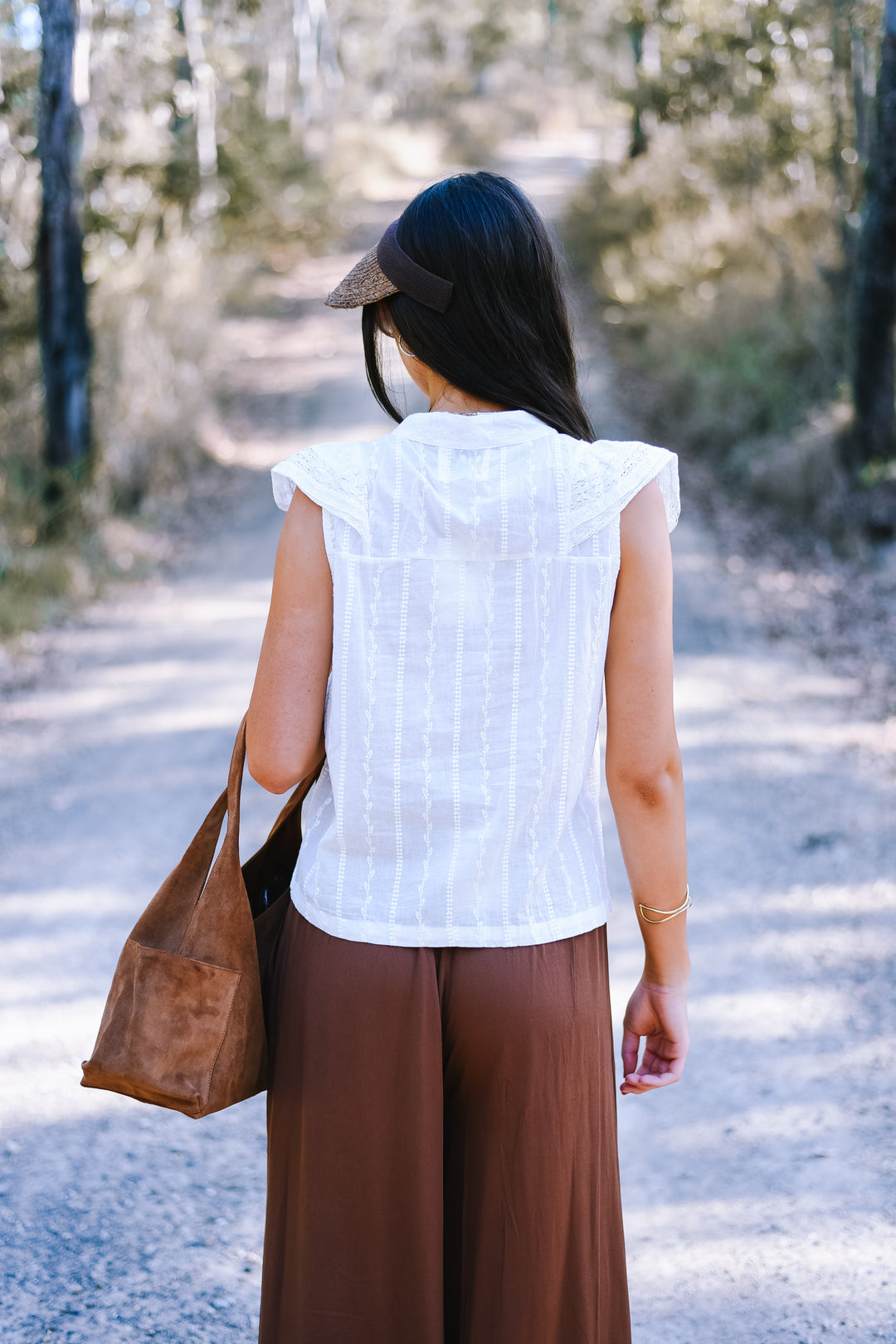 Ivory Pleated Peplum Top