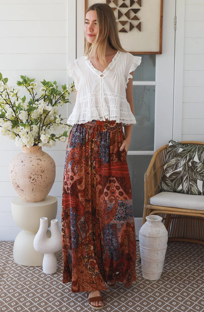 Ivory Pleated Peplum Top