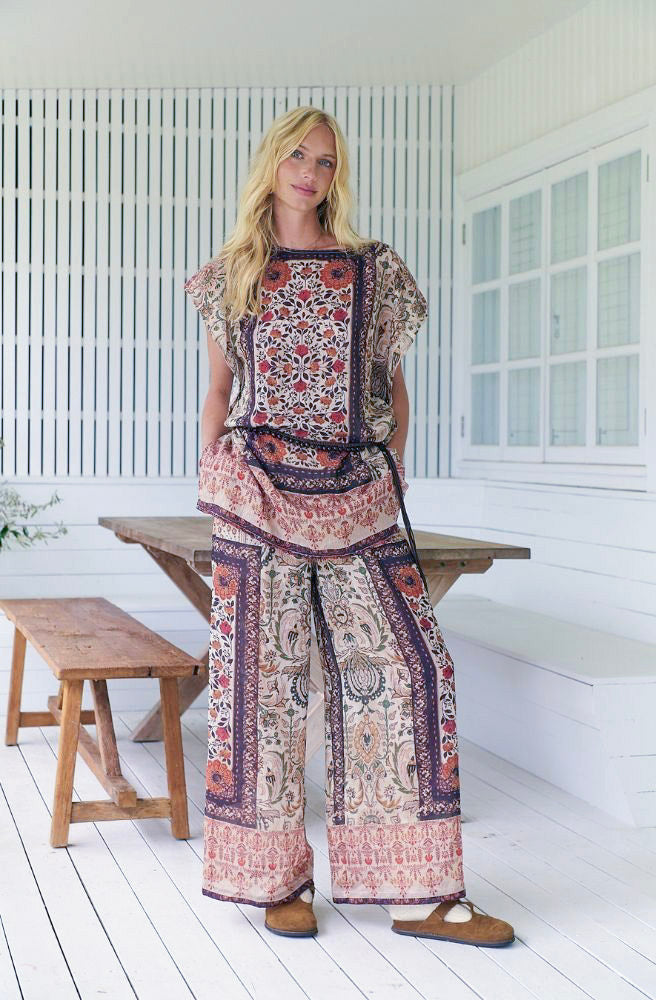Women's Jaase Fleetwood Dawn Cap Blouse paired with Jaase Fleetwood Stevie Pants