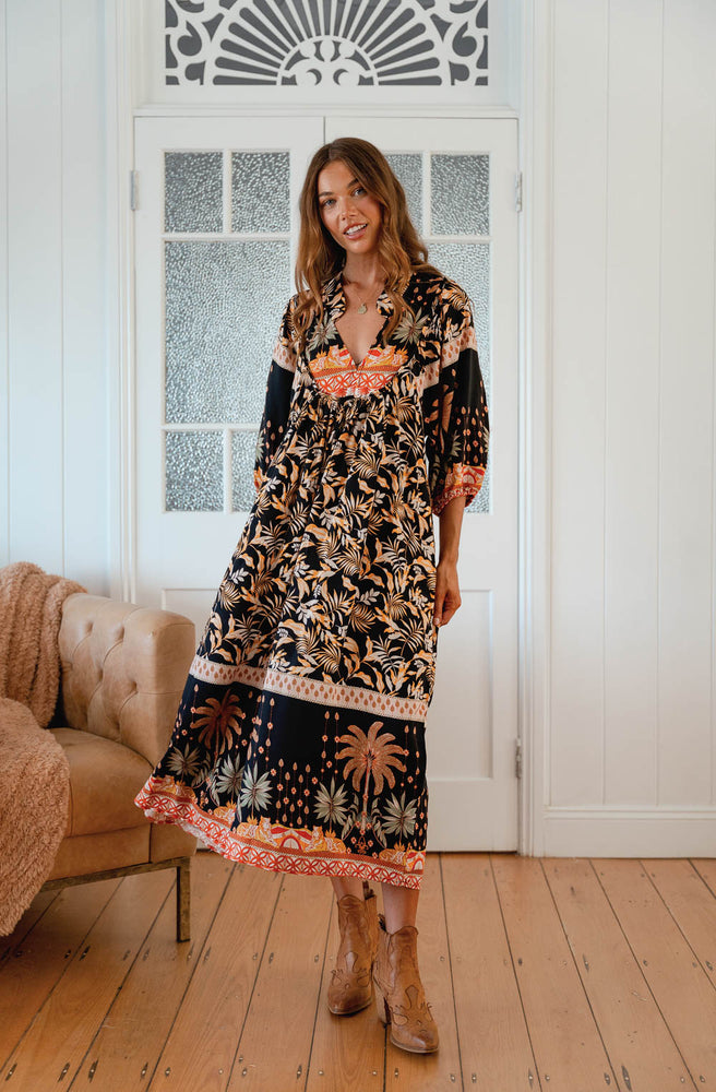 Jaase Jardin Boheme Midi Dress Front View