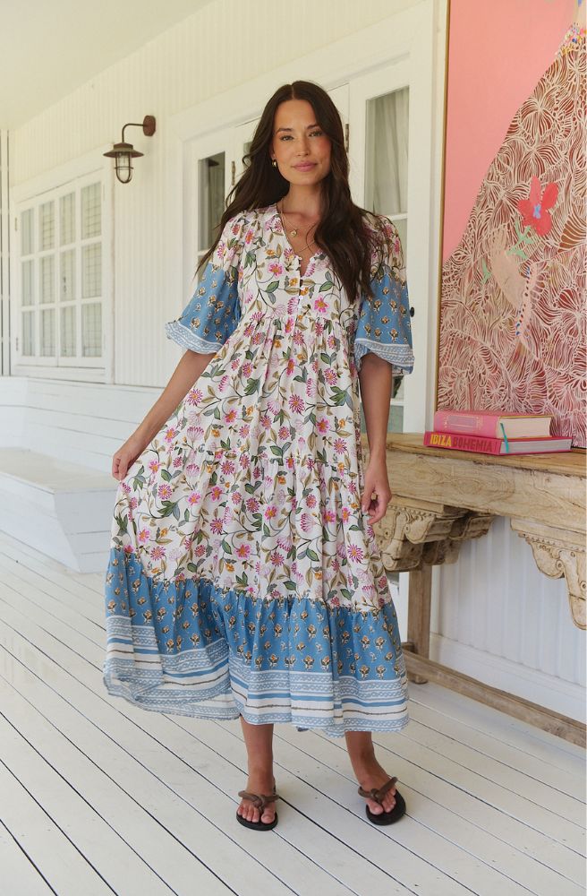 Jaase Pixie Petals Eve Midi Dress Front View