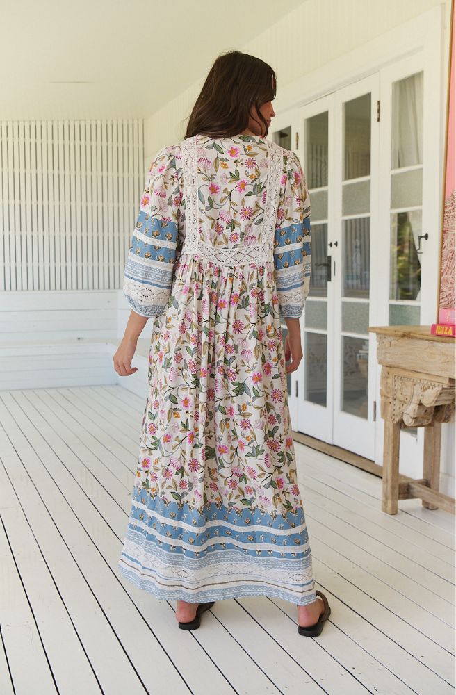 Jaase Pixie Petals Meadow Maxi Dress Back View