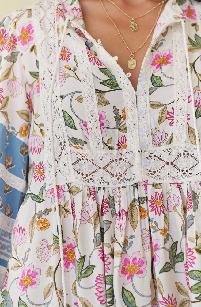 Jaase Pixie Petals Meadow Maxi Dress Close Up Front