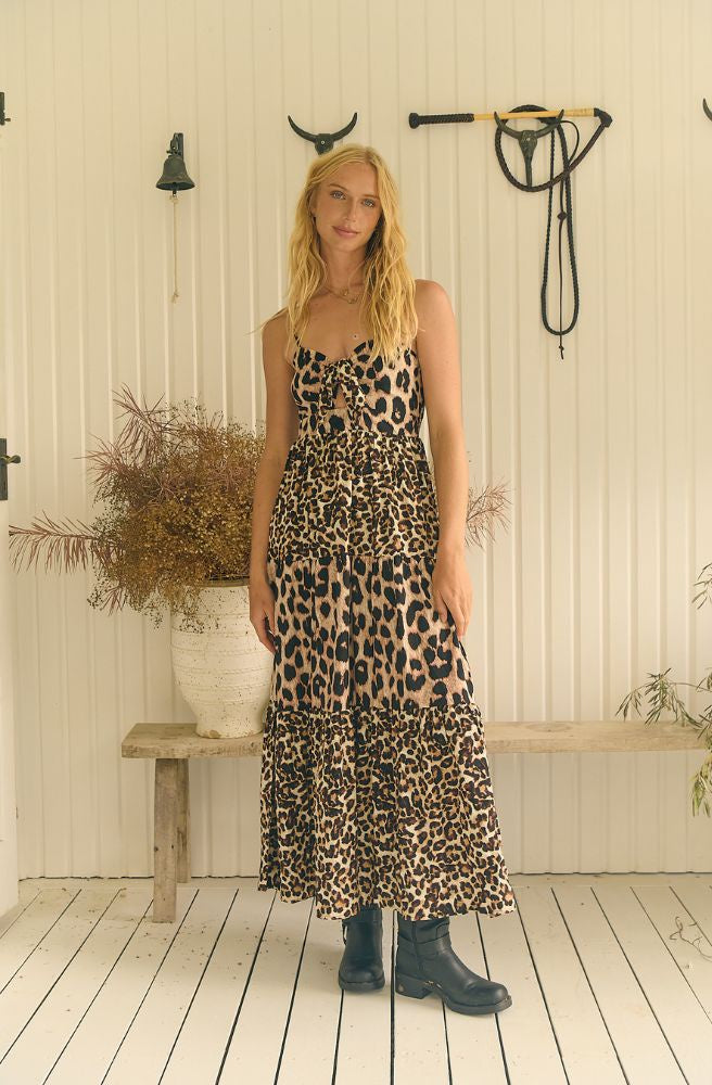 Jaase Untamed Bambi Maxi Dress in exclusive leopard print