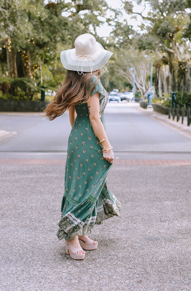 Jaase Viridian Carmen Maxi Dress