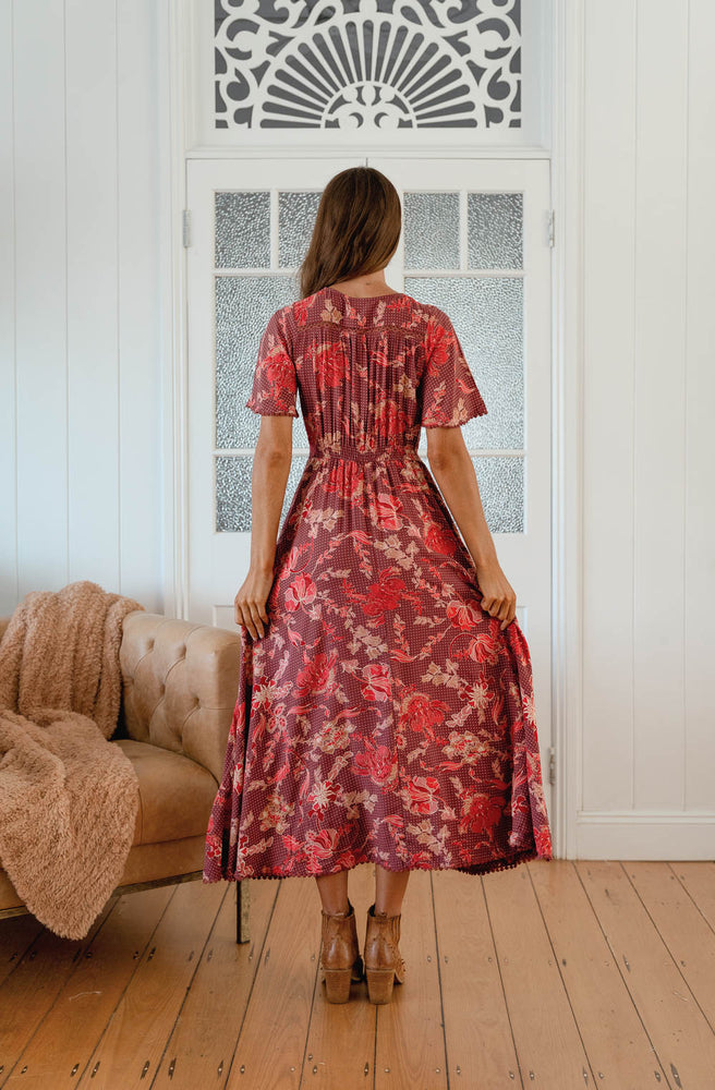 Jaase Ziggy Pearl Midi Dress Back View