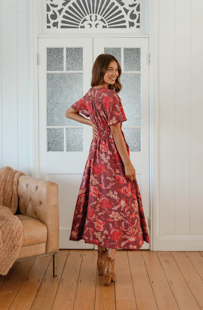 Jaase Ziggy Pearl Midi Dress Back View