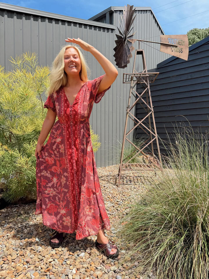 Jaase Ziggy Pearl Midi Dress Front View