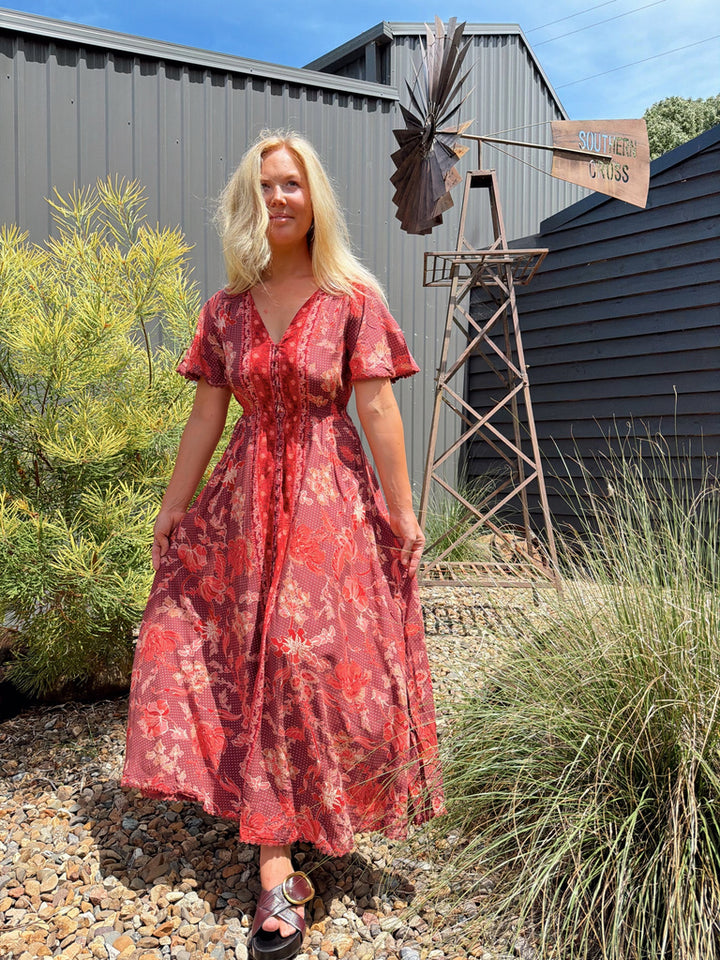 Jaase Ziggy Pearl Midi Dress Front View