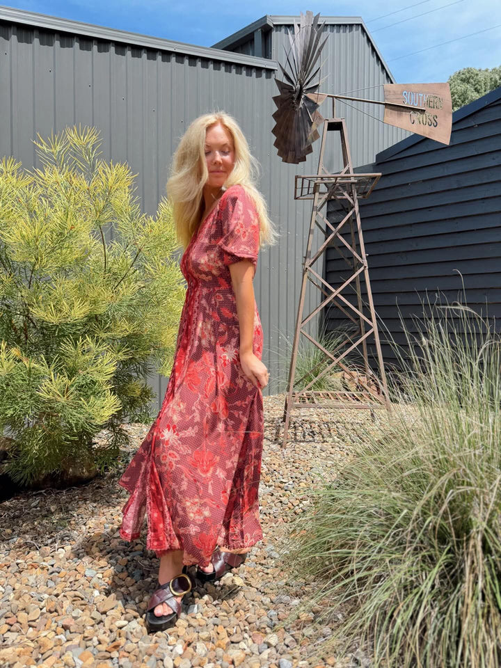 jaase red dress Eve Midi Dress