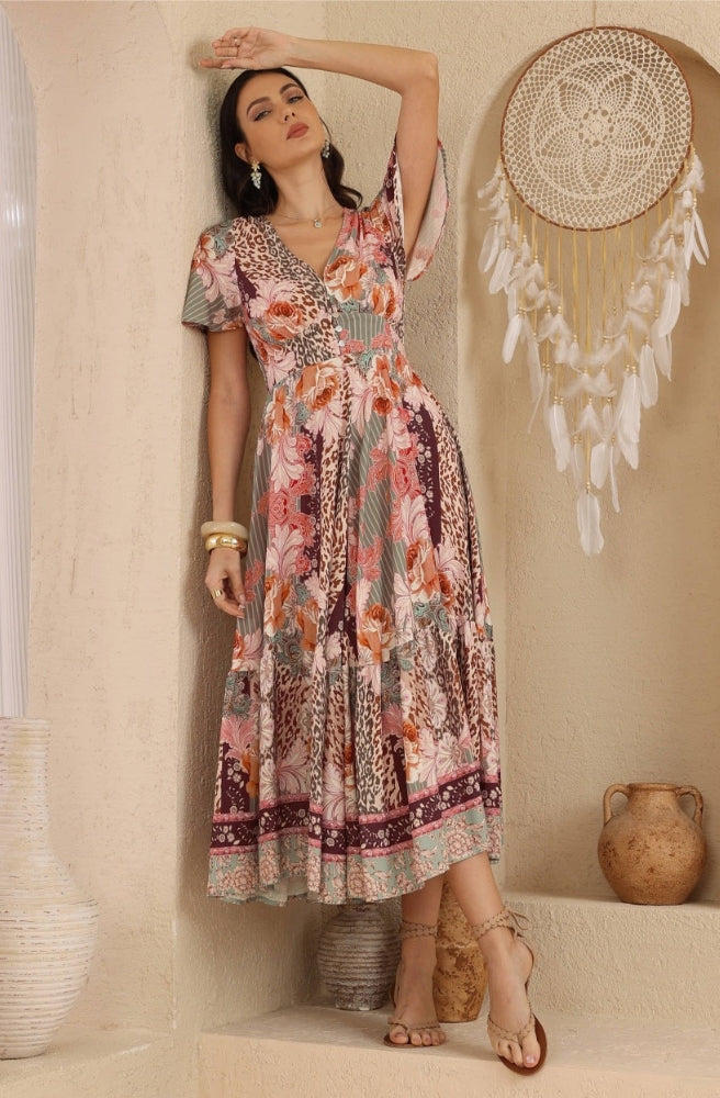 Leopard Caravan Maxi Dress