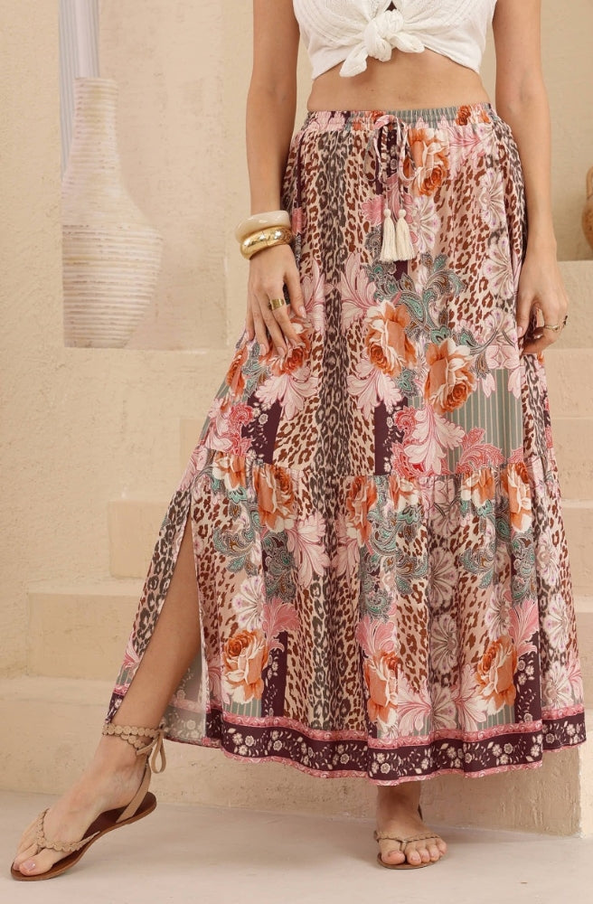 Leopard Caravan Maxi Skirt