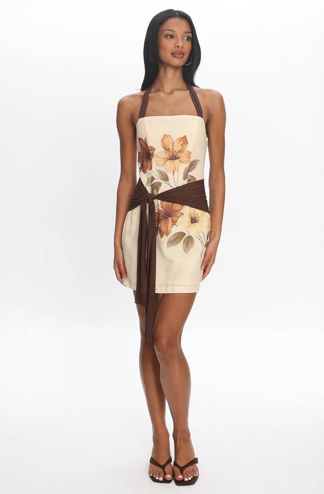 Leslie Floral Wrap Mini Dress