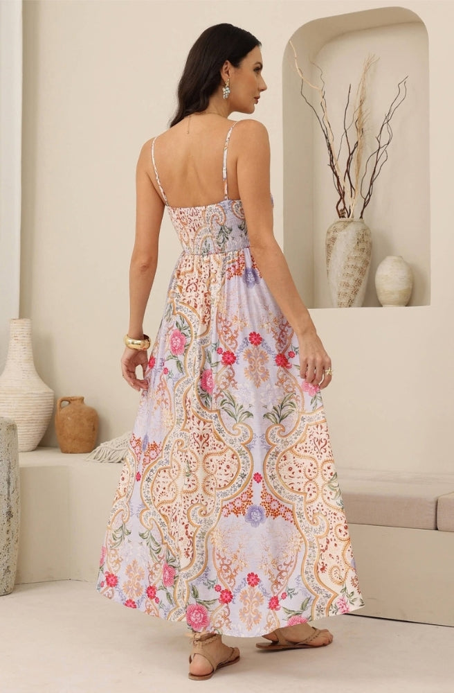 Lilac Garden Maxi Dress