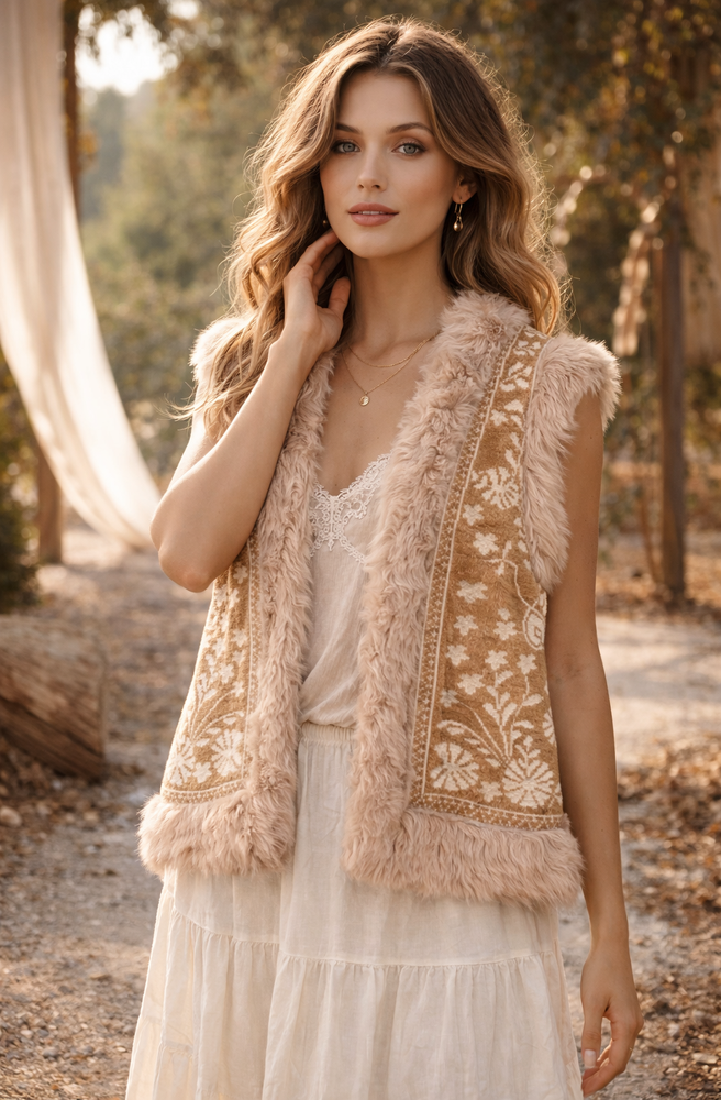 Lombard Tan Knit Vest